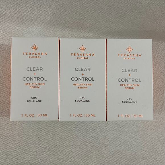 Lot of 3 TERASANA Clinical Clear + Control Healthy Skin Serum (1 fl oz) - Picture 1 of 3